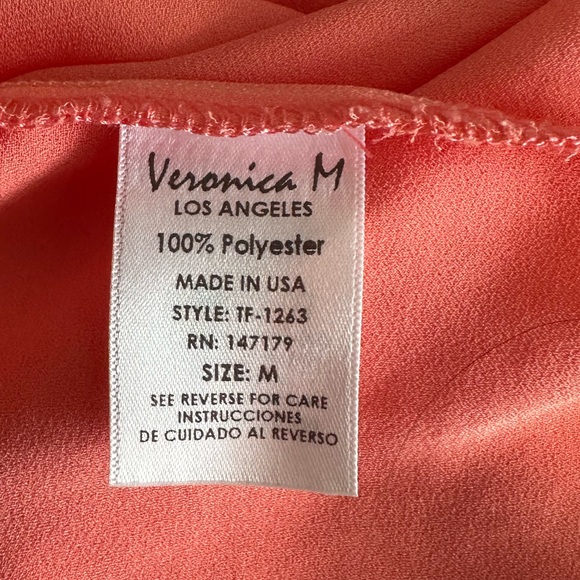 Veronica M | Coral Pink Flowy Camisole Tank Top | Double Strap | Size M - Picture 5 of 5